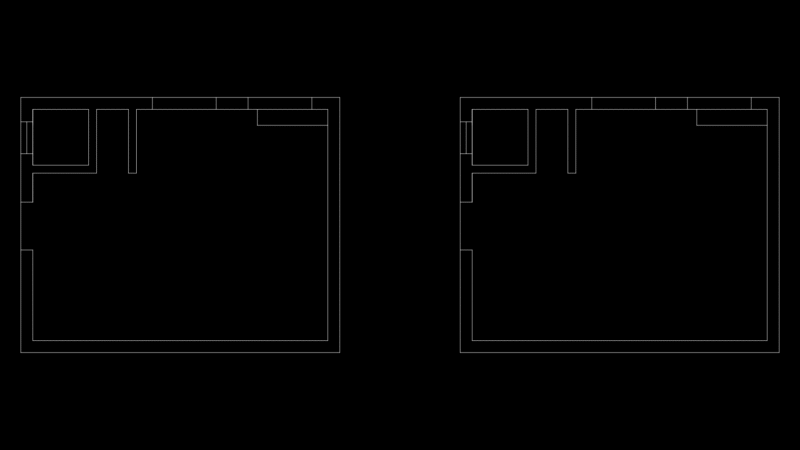Cafe Shop Floor Plan with Service Counter Layout in Imperial Units