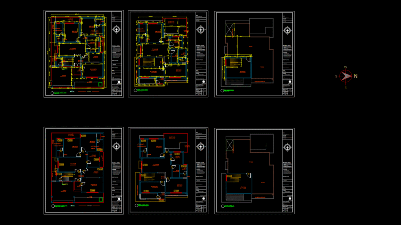 Multi-Floor Residential Door and window Schedule with Floor Plans