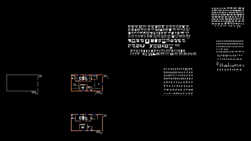 Residential Floor Plan with Multi-Room Layout and External Stairs