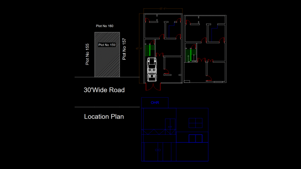 Residential Basement and Location Plan with Garage Access