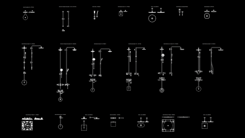 Grohe Premium Shower Systems block Library – Plumbing Fixtures