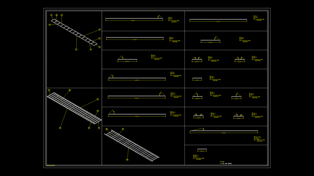 Welded Steel Car Wash Ramp Assembly Detail Drawing
