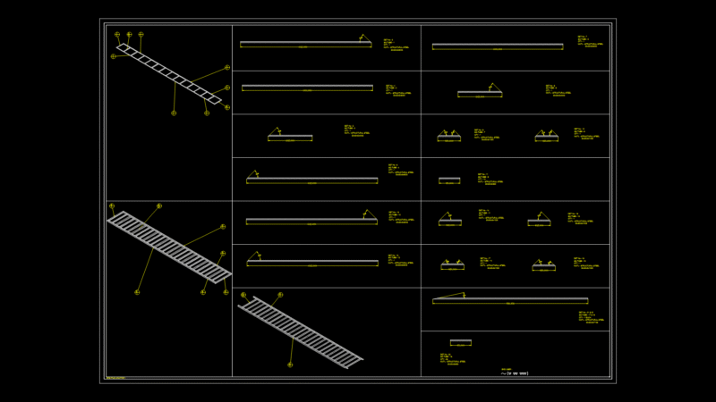 Welded Steel Car Wash Ramp Assembly Detail Drawing