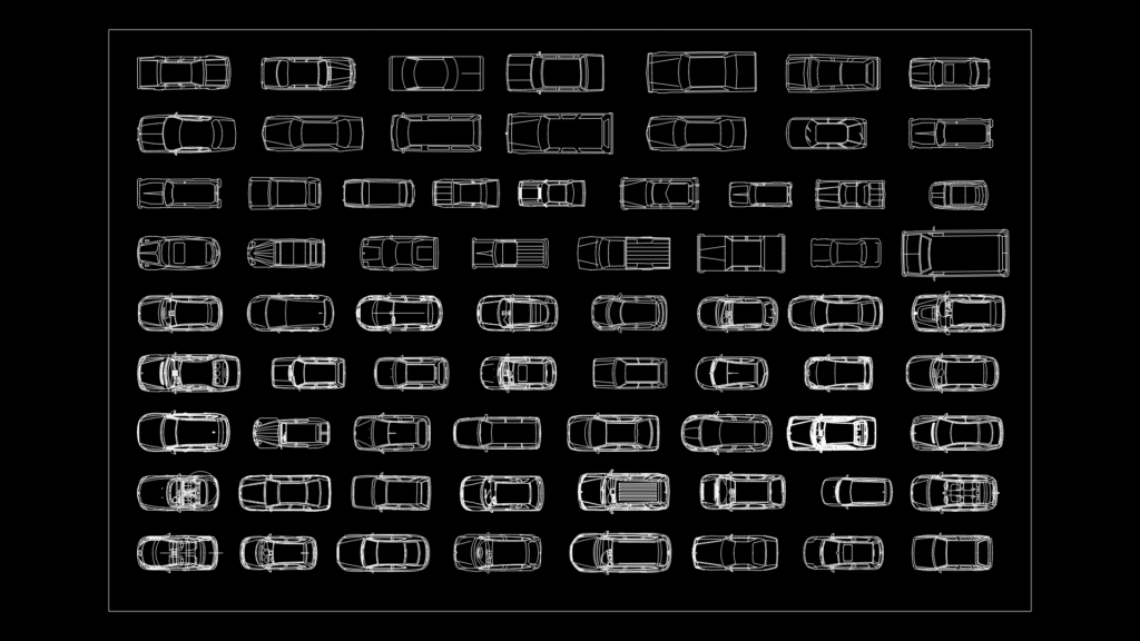 Comprehensive Vehicle Plan View CAD Block Library for Urban Planning