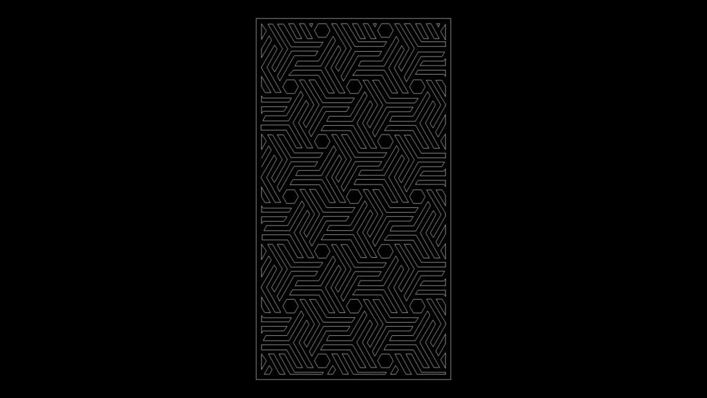 Geometric Hexagonal Repeating CNC Laser cutting Pattern