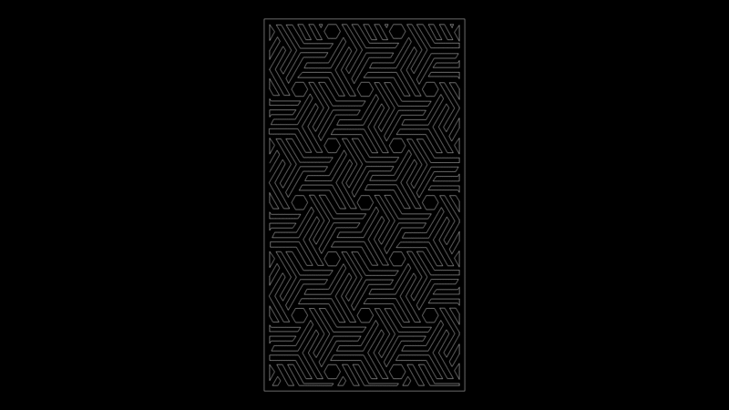 Geometric Hexagonal Repeating CNC Laser cutting Pattern