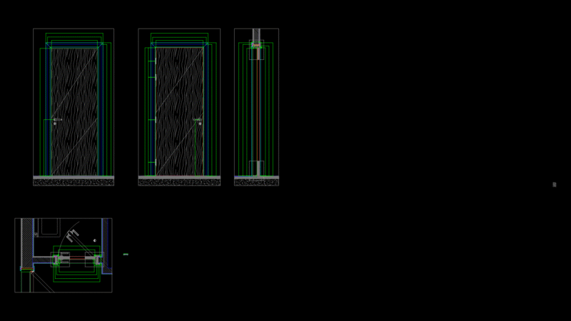 Bathroom Storage Door Detail Plan & Elevation for commercial NFR