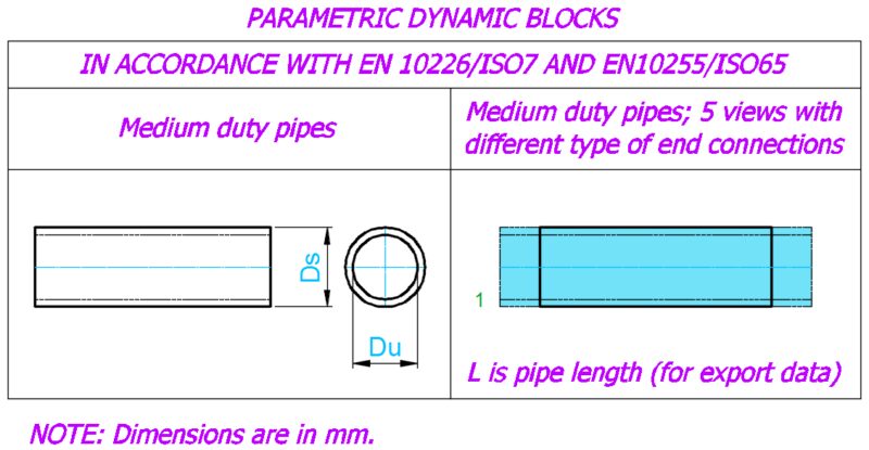Medium duty pipes with different type of end connections; Sizes – ⅛”- 6″; 5 views