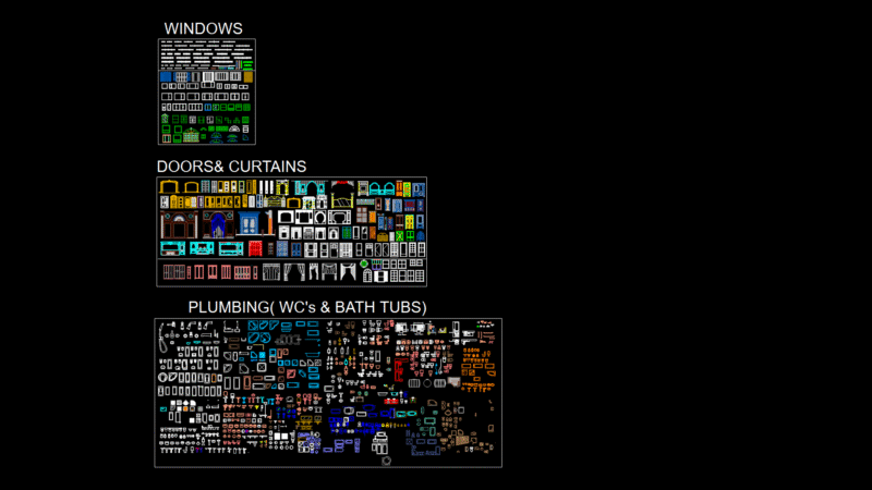 Comprehensive Architectural CAD Block Library with Interior Fixtures