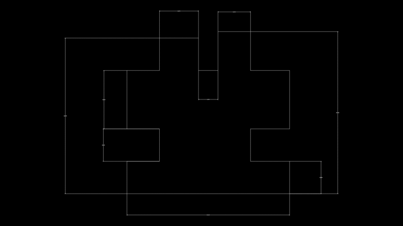 Single-Story Residential Floor Plan with Recessed entrance