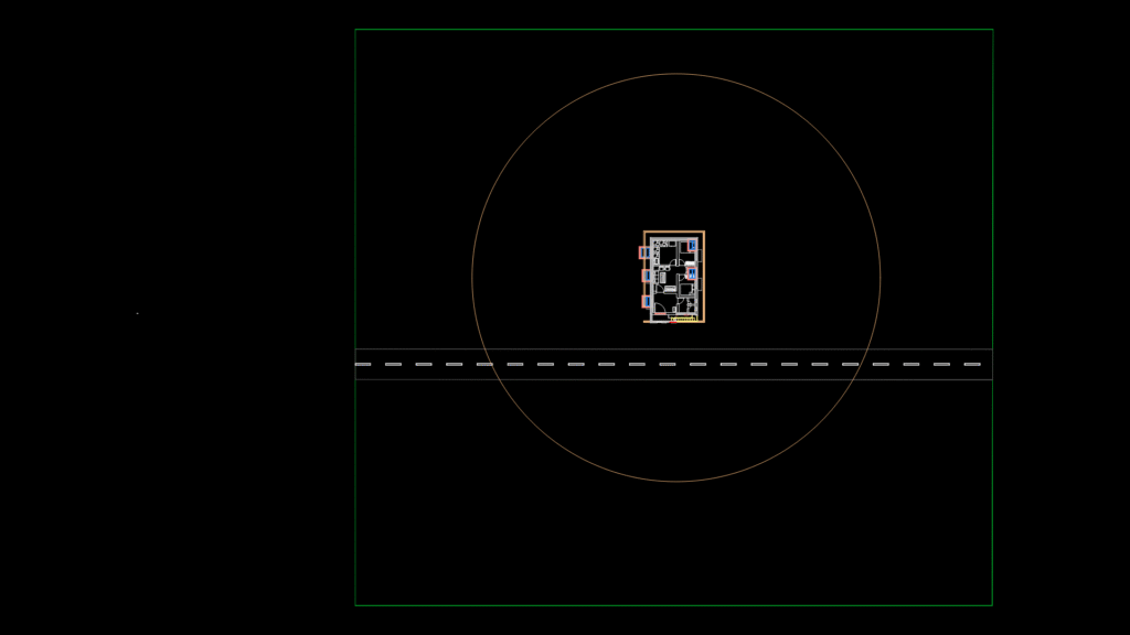 Residential floor Plan with Site Context and Road Access