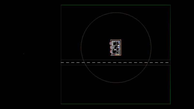 Residential floor Plan with Site Context and Road Access