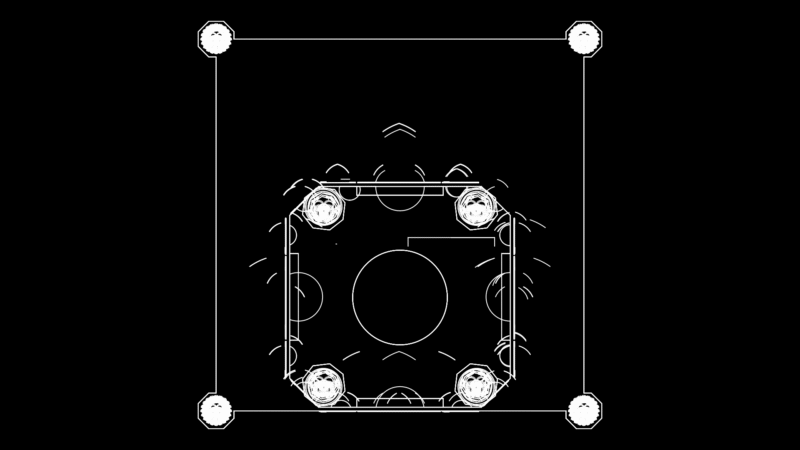 Octagonal Fountain Plan with Central Circular Basin