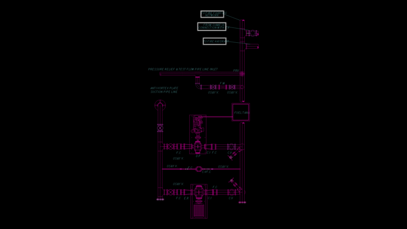 Fire Fighting Pump System Schematic with Electric-Diesel Redundancy