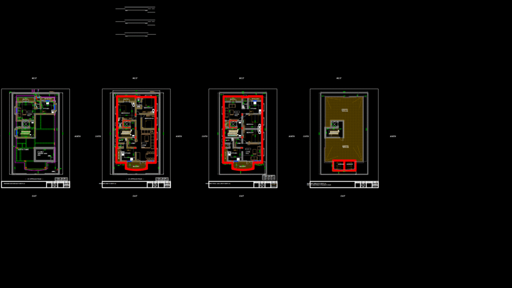 Multi-Floor Residential Apartment Plan with MEP Systems