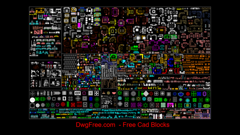 Interior Furniture Block library: Residential & Commercial Sets