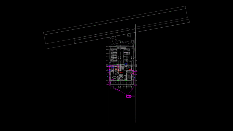 Ground Floor plumbing Layout with Fixture Distribution Network