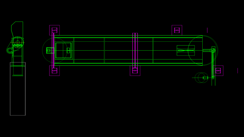Horizontal Shell and Tube Heat Exchanger Assembly Detail