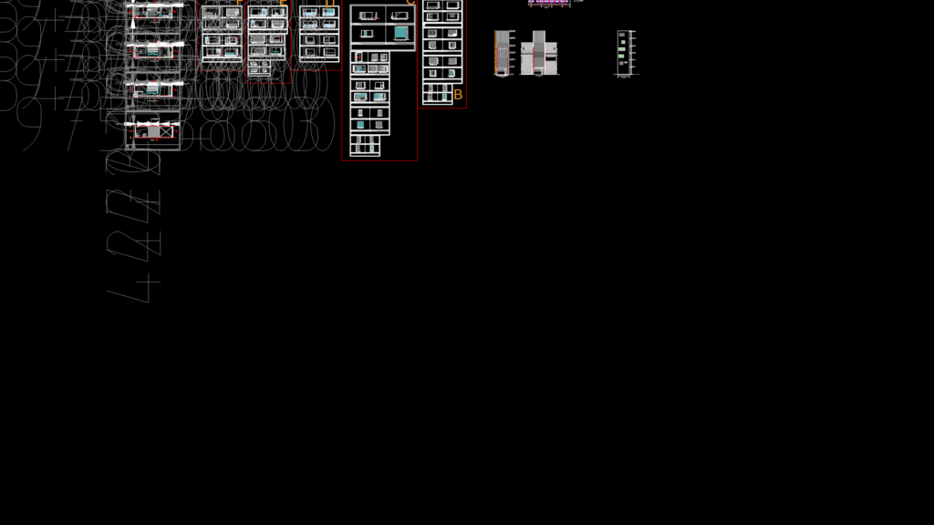 Multi-Floor Shophouse Interior Elevation Set with Cabinet Details