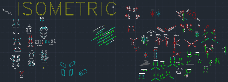 Isometric Drawing Symbol – Auto cad darwing