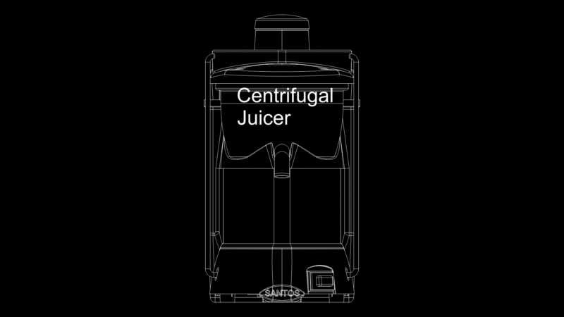 Centrifugal Juicer Assembly Model with Integrated Pulp Separator