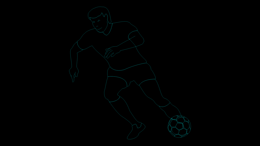Soccer Player 2D Block Model for Site Plan Sports Facilities