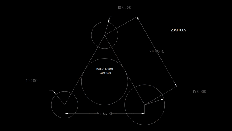 Triangular Mechanism Detail with R10 & R15 Circle Configurations