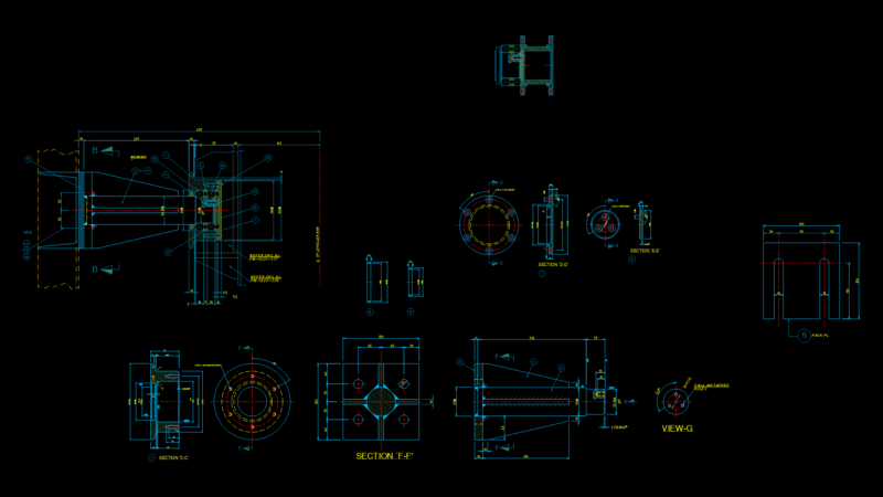 Roller Assembly Detail Drawing for Coke Pusher Car Steel Components