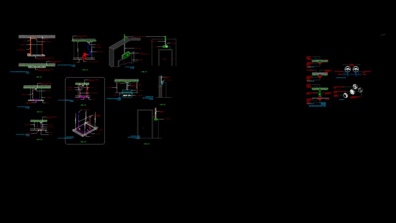 Fire Alarm System Detail Drawing with Smoke and Heat Sensor Installation