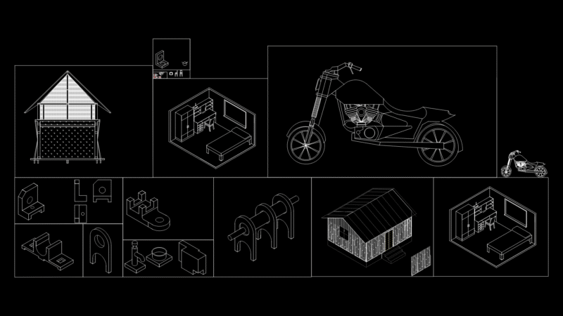 Isometric Block Library with Mechanical and Architectural elements