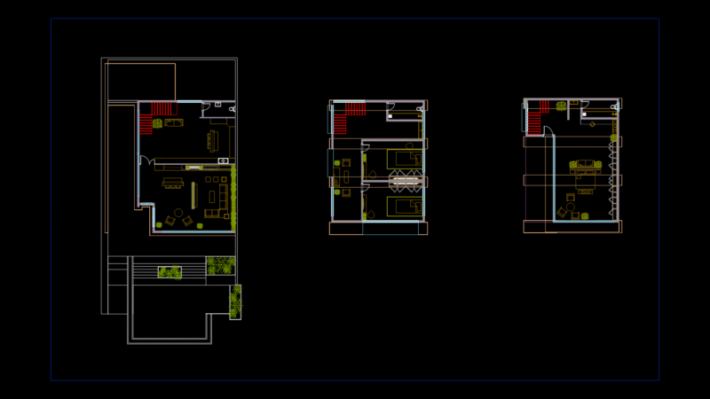 Multi-Level Villa Floor Plans with Integrated Indoor-Outdoor Spaces