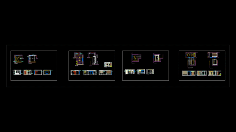 Residential Interior Planning Set with Furniture Layout & Elevations