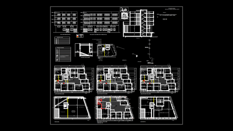 Multi-Level School Building plan with Fire Safety System Integration