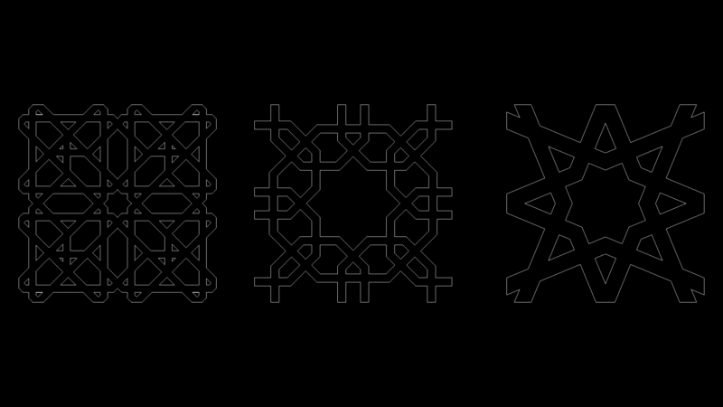 Islamic Jaali Pattern Models for architectural Screens