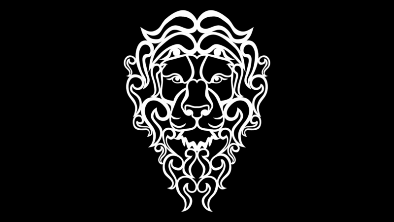 Ornamental Lion Head Vector Pattern for CNC Cutting