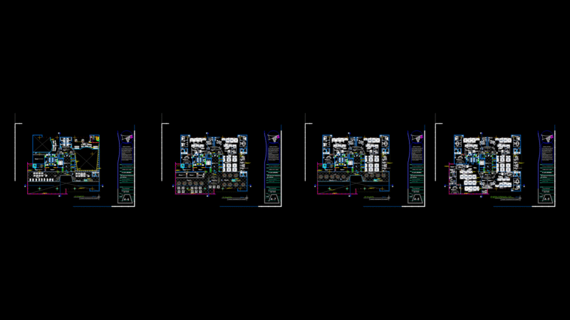 Multi-Level Office Tower Floor Plans with Private Elevator Access