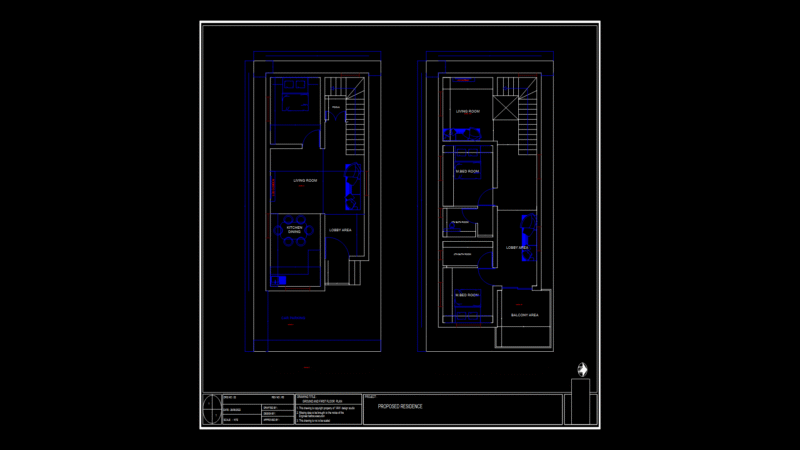 Two-Story Residential Floor Plan with Open Living Concept
