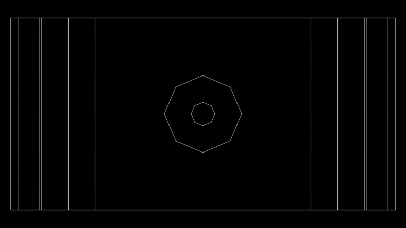3D Octagonal Washer/Spacer Component Model in Millimeters
