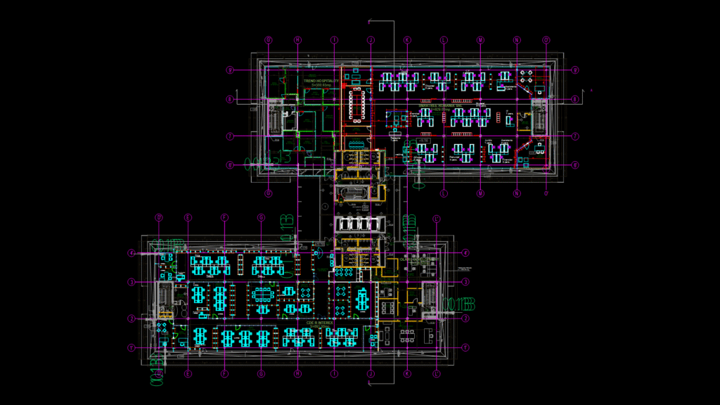 4th Floor Office Tenant Layout Plan with Fire-Rated compartmentation