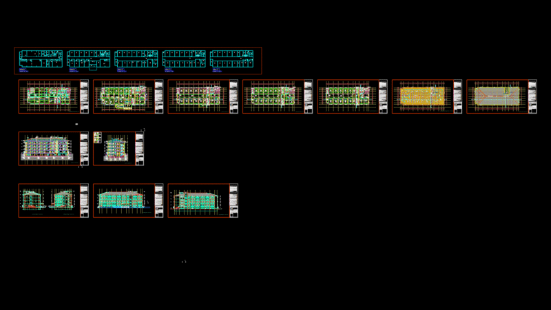 32-Classroom Middle School Architectural Floor Plans and Elevations