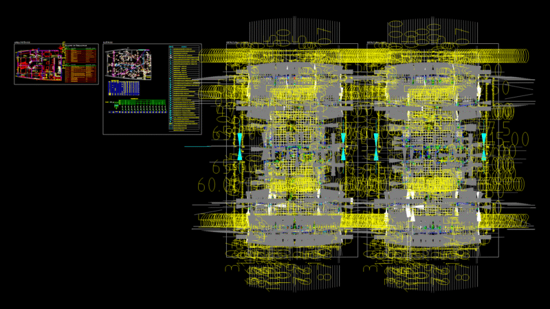 Apartment Floor Plan with Electrical and Structural Systems