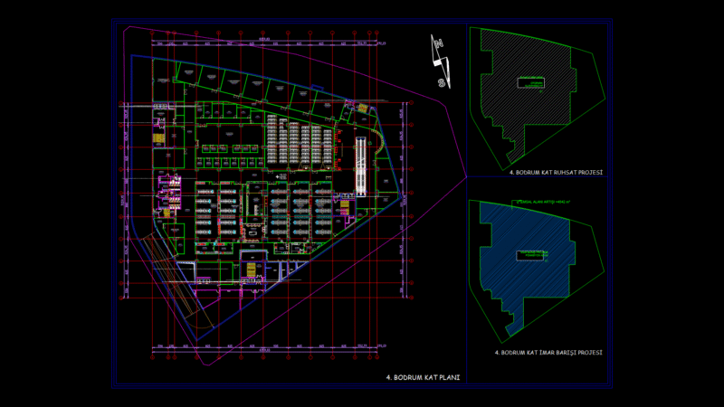 Basement Floor Plan for Educational Facility with Lecture Hall Layout