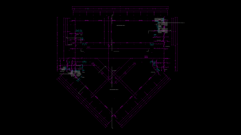 First Floor Architectural Plan with Open Office Space Layout