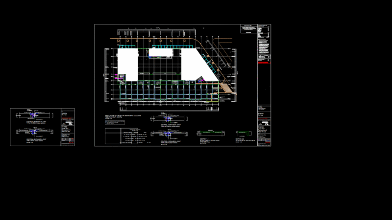 First Floor Concrete Deck & RC Beams/Columns Structural Plan
