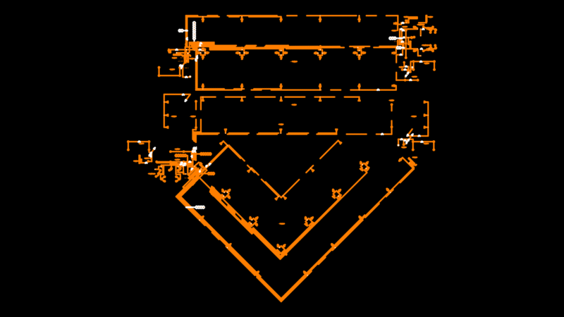 First Floor Lighting Plan with Fluorescent and Halogen Fixtures
