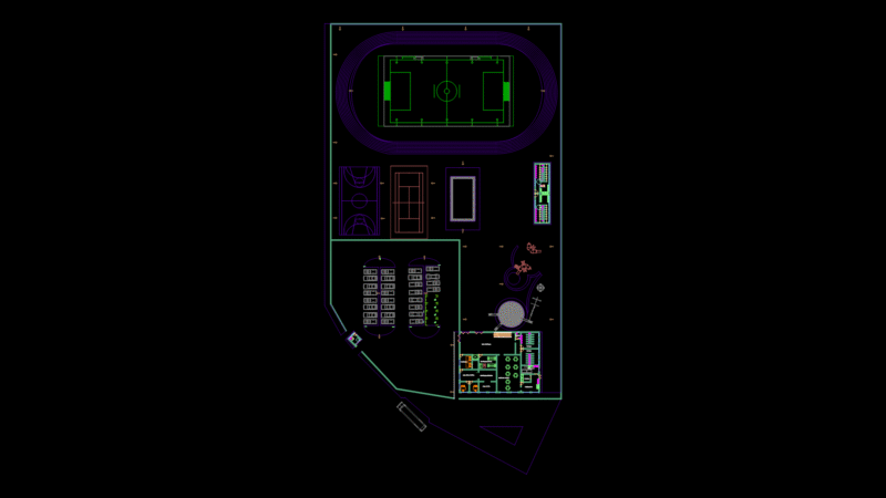 Ground Floor electrical Plan for Rehabilitation & Sports Facility