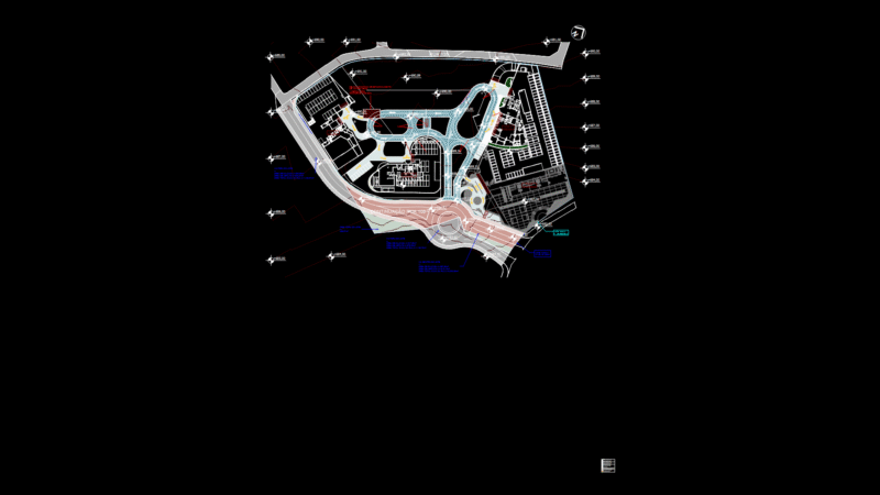 Mixed-Use Complex Site Implementation Plan with Circulation Routes