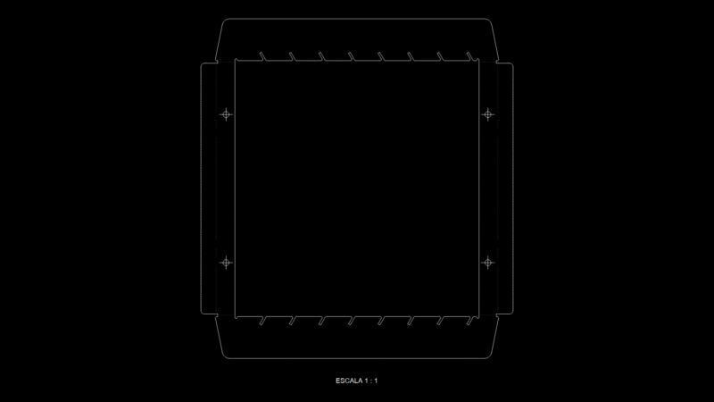 Mounting Bracket Detail Drawing for Electronic enclosure Support