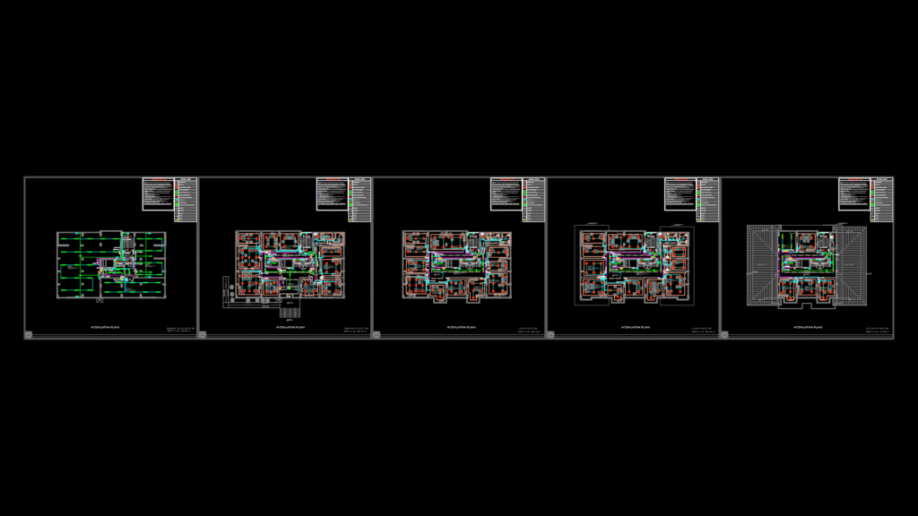 Multi-Floor lighting Plan with NHXMH/N2XH Cable Distribution System