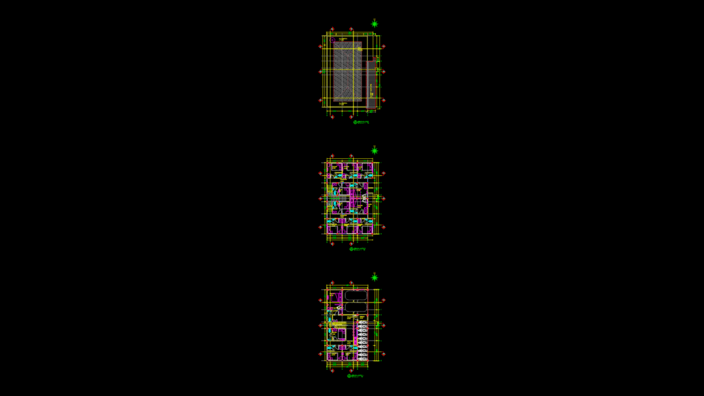 Multi-Level Boarding House Floor Plans with Rooftop Design